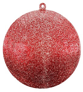 Boule pailletee rouge 8cm