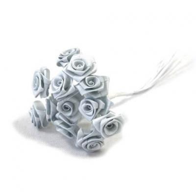 Bouquet mini rose grise en tissu