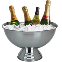 Boutique location materiel de reception vasque a champagne argent inox