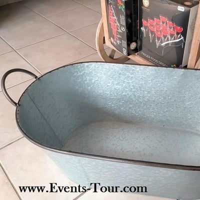 Boutique pas de caalis location cocktail bassine metal zinc champetre