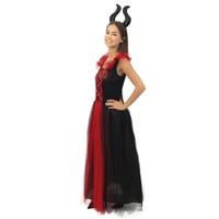 Boutique pas de calais costume halloween femme adulte sorciere malefique rouge et noir