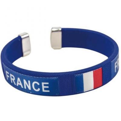 Bracelet bleu France tricolore: bleu, blanc et rouge (x1) REF/88001