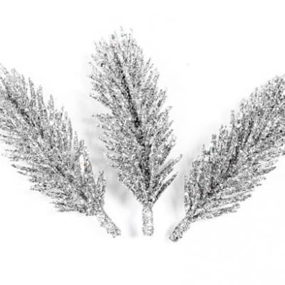 Branche sapin pailletee argent