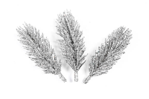 Branche sapin pailletee argent