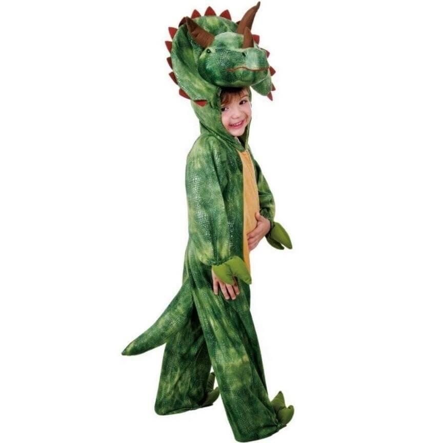 C10511128 taille 128cm age 7 a 8 ans dinosaure triceratops deguisement costume