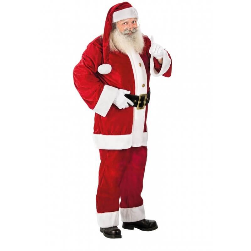 C2001009 costume de pere noel americain en velours