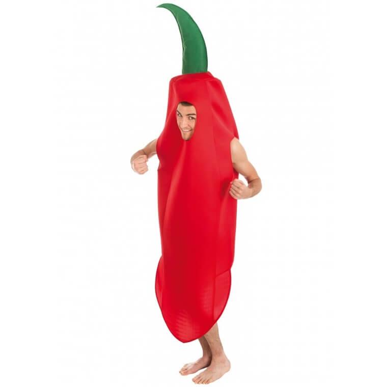 C4143 costume adulte mixte piment rouge
