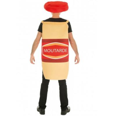 C4227 costume adulte humoristique moutarde et chapeau