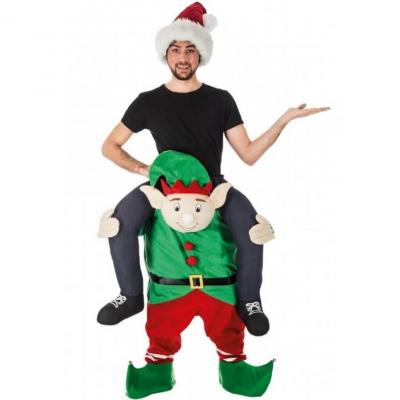 Costume Carry Me Lutin de Noël REF/C4241 (Déguisement adulte taille unique)