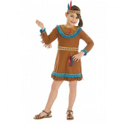 C4289 age 7 8 ans costume enfant fille indienne sioux