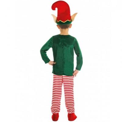 C4295 5 a 6 ans 116cm costume enfant noel lutin raye