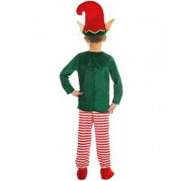 C4295 7 a 8 ans 128cm deguisement enfant noel lutin raye