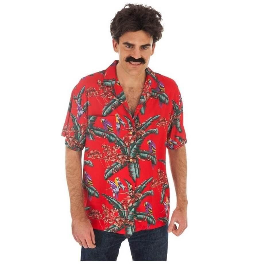 C4397l taille l chemise magnum rouge ile tropicale hawai