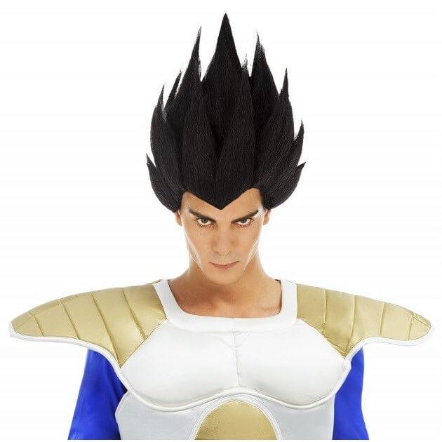C4417 perruque noire vegeta saiyan dragon ball z