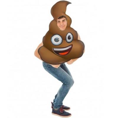 1 Costume Emoji crotte REF/C4469 (déguisement humoristique adulte taille unique)