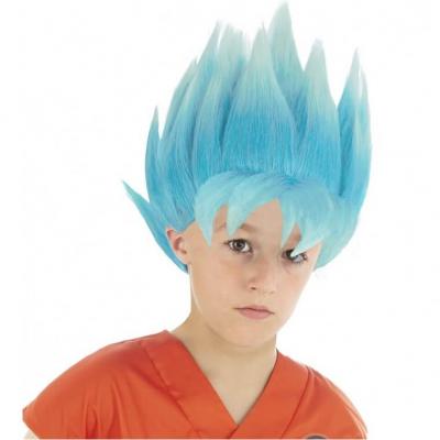 1 Perruque bleue enfant Son Goku Super Saiyan blue REF/C4482 Manga Dragon Ball Super