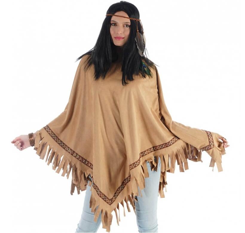 C4559 accessoire deguisement poncho indien