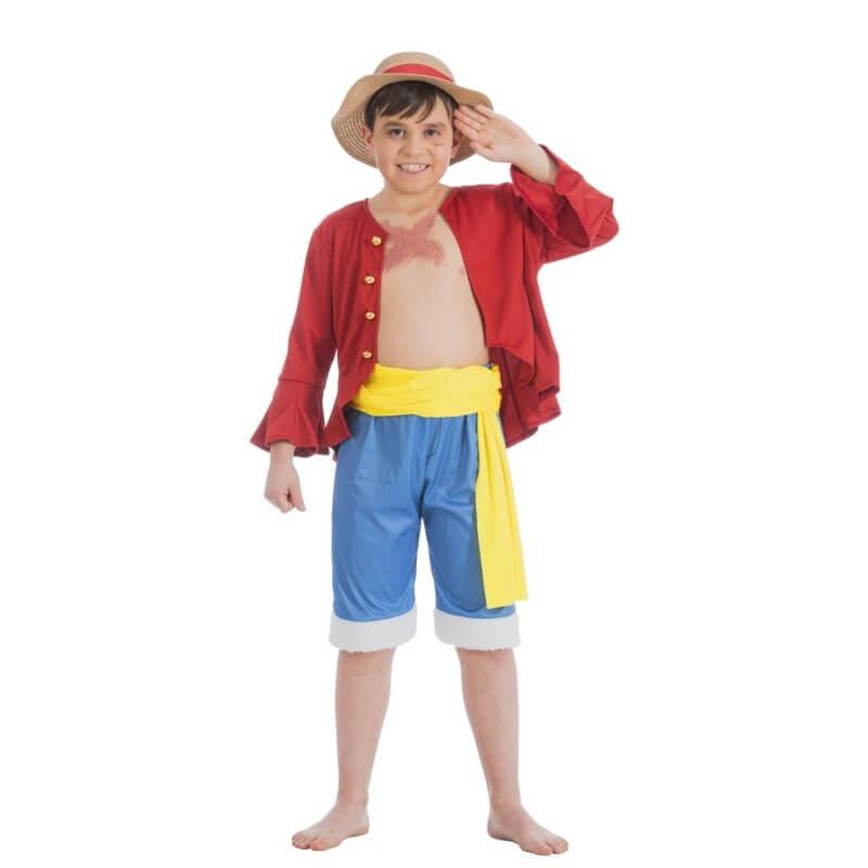C4612128 taille 128cm deguisement costume manga one piece luffy