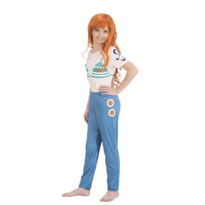 Costume enfant Nami taille 128cm en 7 à 8 ans (sans perruque) REF/C4613128 Déguisement Manga One Piece