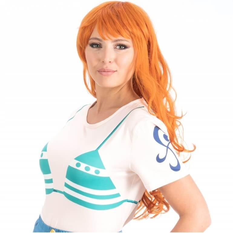 C4620 perruque rousse one piece manga nami
