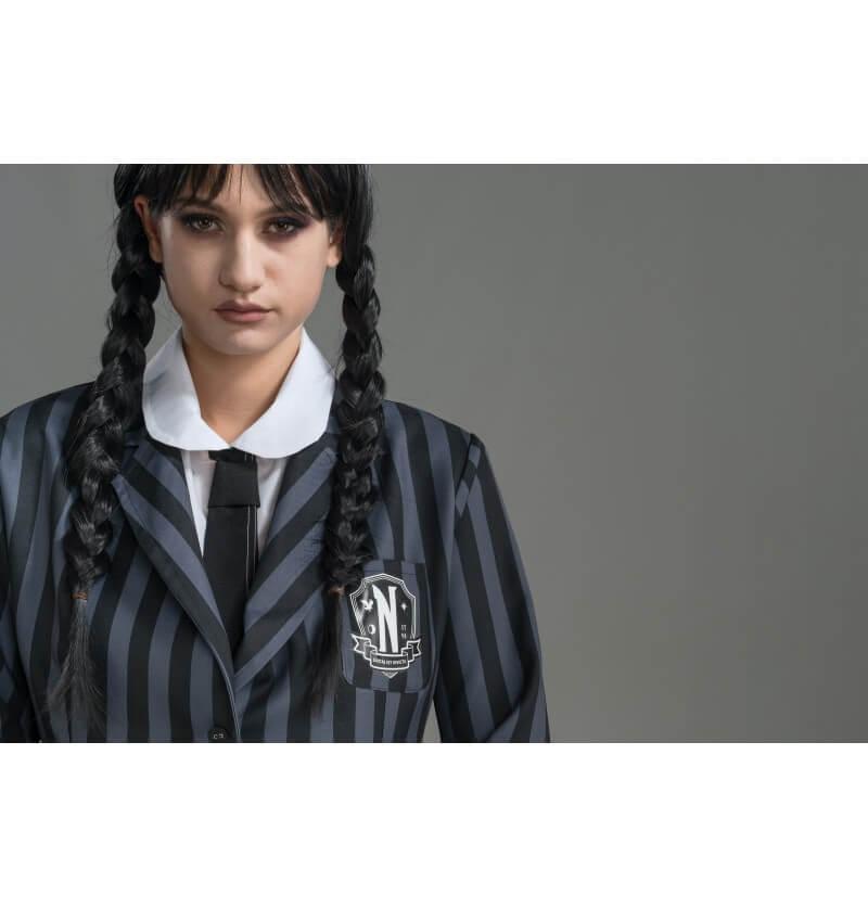 C4625 taille l costume fete halloween uniforme mercredi wednesday famille addams