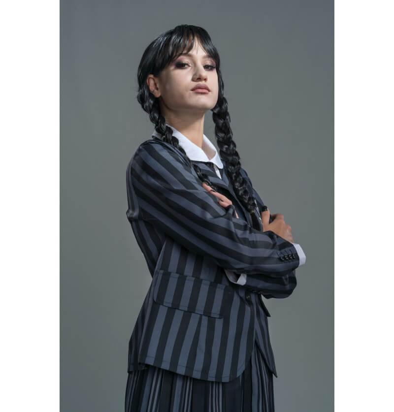 C4625 taille l deguisement halloween uniforme mercredi wednesday famille addams