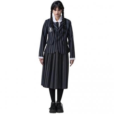 Uniforme d'école Mercredi REF/C4625 (Déguisement adulte femme taille M Wednesday© Famille Addams)