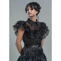 C4629 taille l robe de bal noire mercredi wednesday famille addams costume