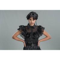 C4629 taille l robe de bal noire mercredi wednesday famille addams deguisement