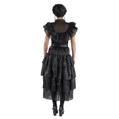C4629 taille xs robe de bal noire mercredi wednesday famille addams