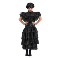 C4629140 robe de bal noire mercredi 140cm famille addams wednesday