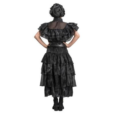 C4629164 robe de bal noire mercredi 164cm famille addams wednesday