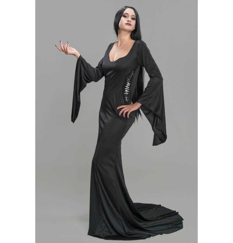 C4630 taille l robe morticia mercredi wednesday halloween