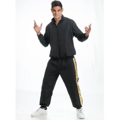 C4646 taille l adulte deguisement rappeur noir et dore or