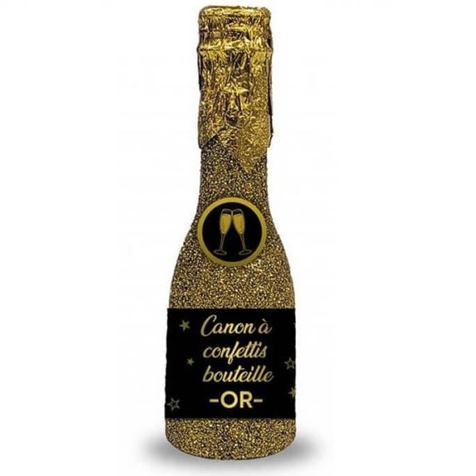 Canon à Confettis Bouteille de Champagne - Or