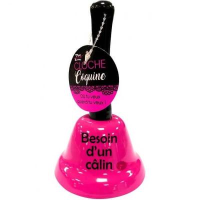 Cadeau adulte cloche sexy rose fuchsia et noire (x1) REF/SEXR011