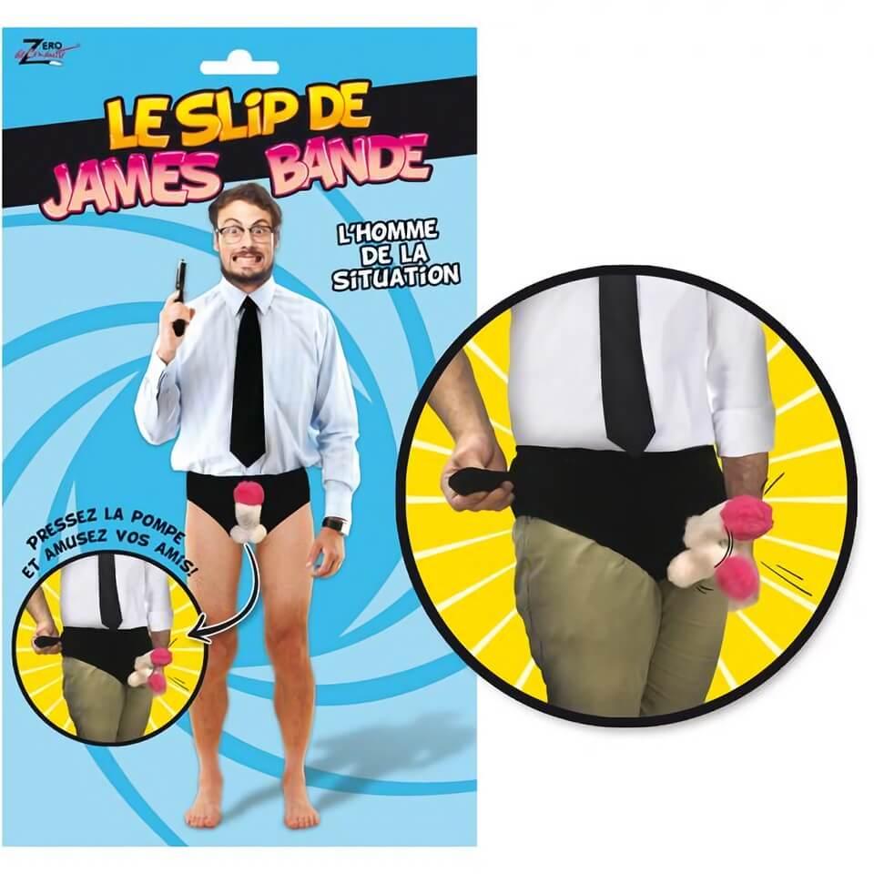 Cadeau humoristique homme avec slip James bande R/SEXG021