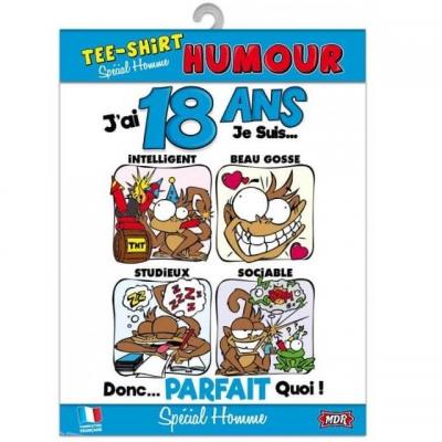 Cadeau anniversaire 18ans pour homme avec t shirt