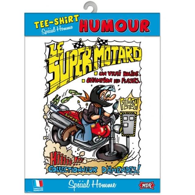 Cadeau adulte t shirt humour motard moto