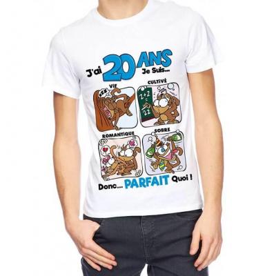 T-shirt anniversaire homme: 20ans (x1) REF/TSHS205