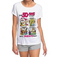 Cadeau anniversaire 50ans pour femme avec t shirt