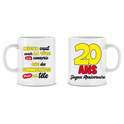 Cadeau anniversaire mug 20ans