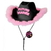 Cadeau chapeau noir et rose fuchsia enterrement de vie de jeune fille