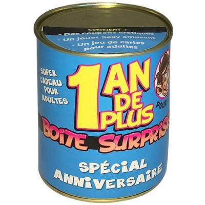 Boîte surprise anniversaire homme (x1) REF/ BT01