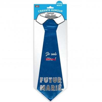 Cadeau cravate bleu pour enterrement de vie de garcon