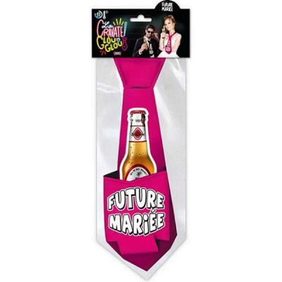 Cravate enterrement de vie de jeune fille fuchsia pour cadeau (x1) REF/CRAVG09F