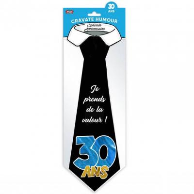Cadeau pour fête avec cravate anniversaire 30ans (x1) REF/CRAV03