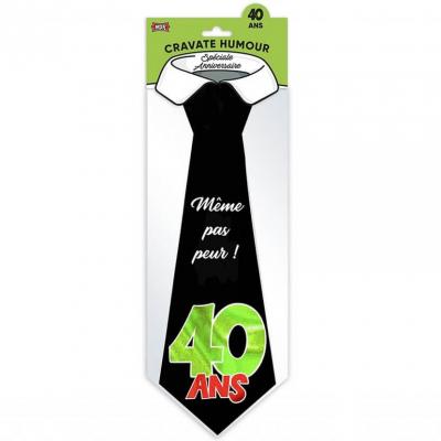 Cadeau pour fête avec cravate anniversaire 40ans (x1) REF/CRAV04