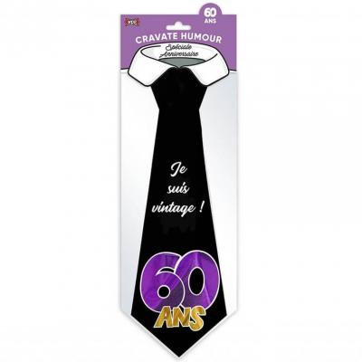 Cadeau pour fête avec cravate anniversaire 60ans (x1) REF/CRAV06