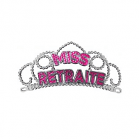 Cadeau de fete avec diademe miss retraite rose fuchsia